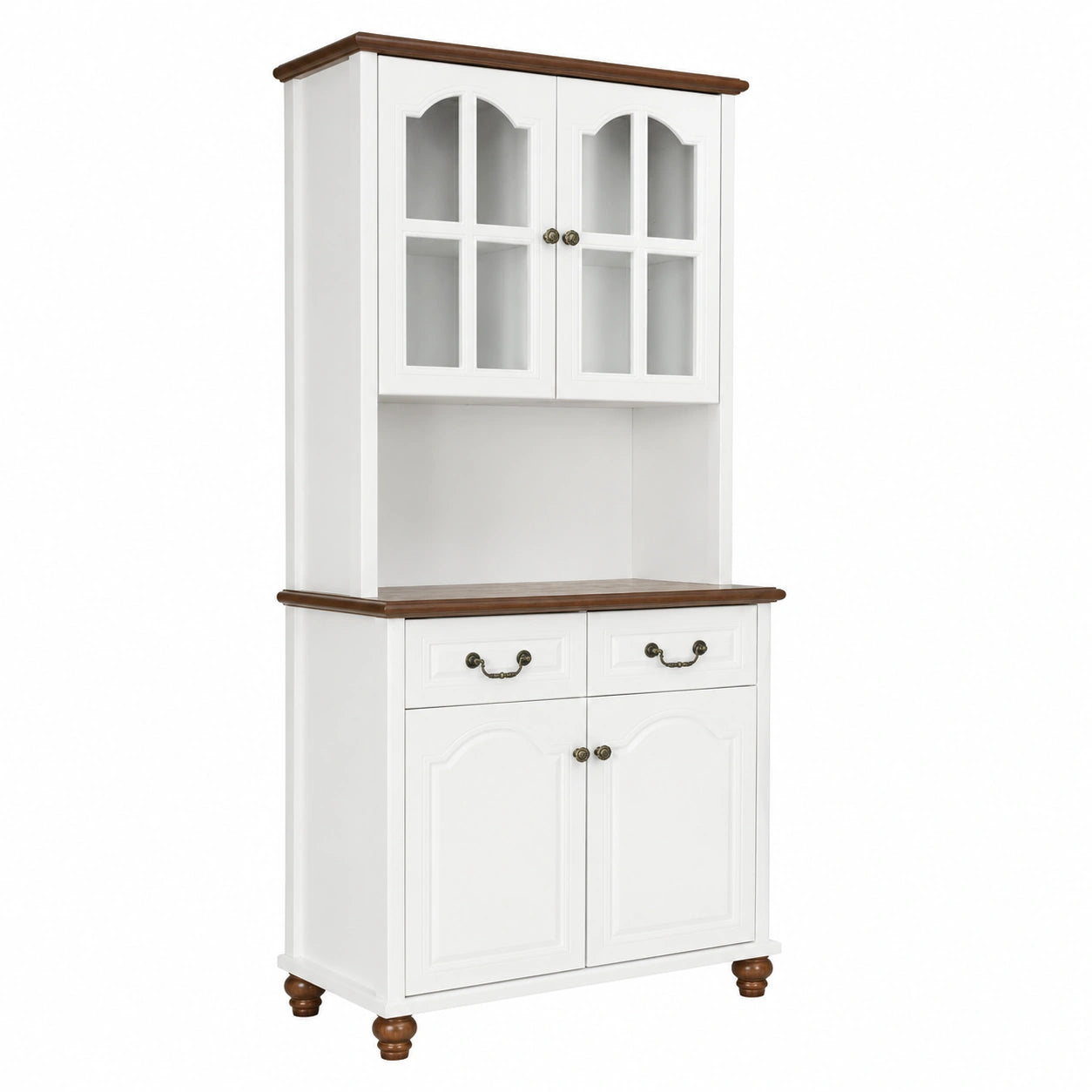 Küchenschrank – 76 × 38 × 182 cm, mit Schubladen, mit mehreren Türen, mit Ablagen