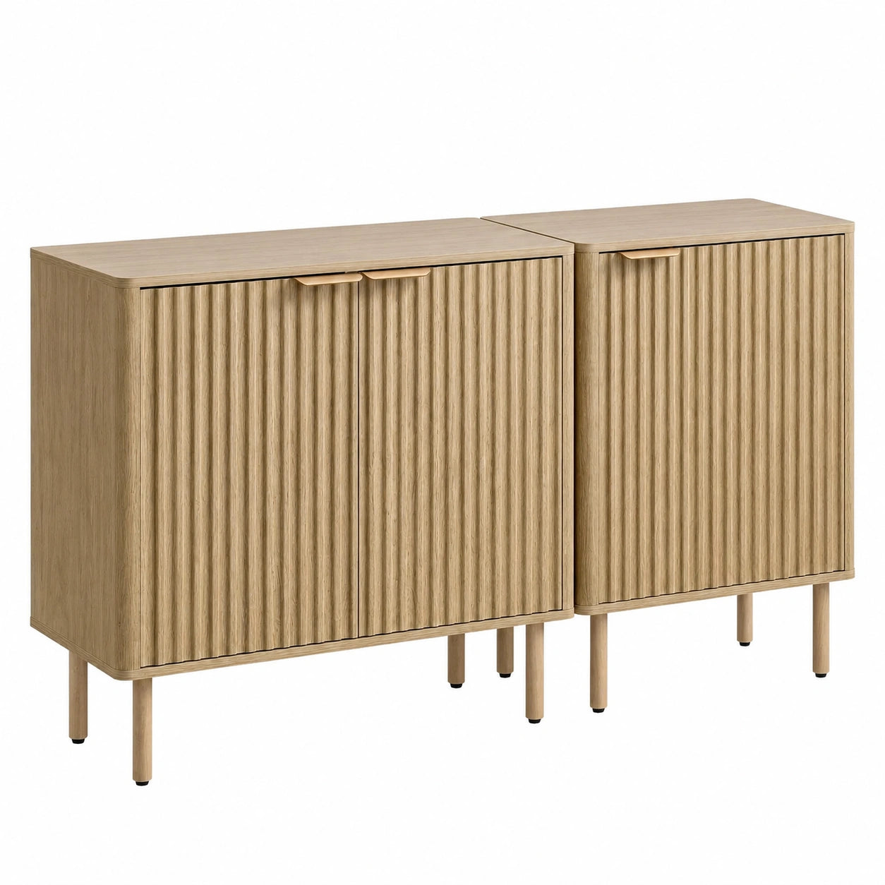 Sideboard – 80 × 37,5 × 80 cm, mit Ablagen, für Wohnzimmer und Flur