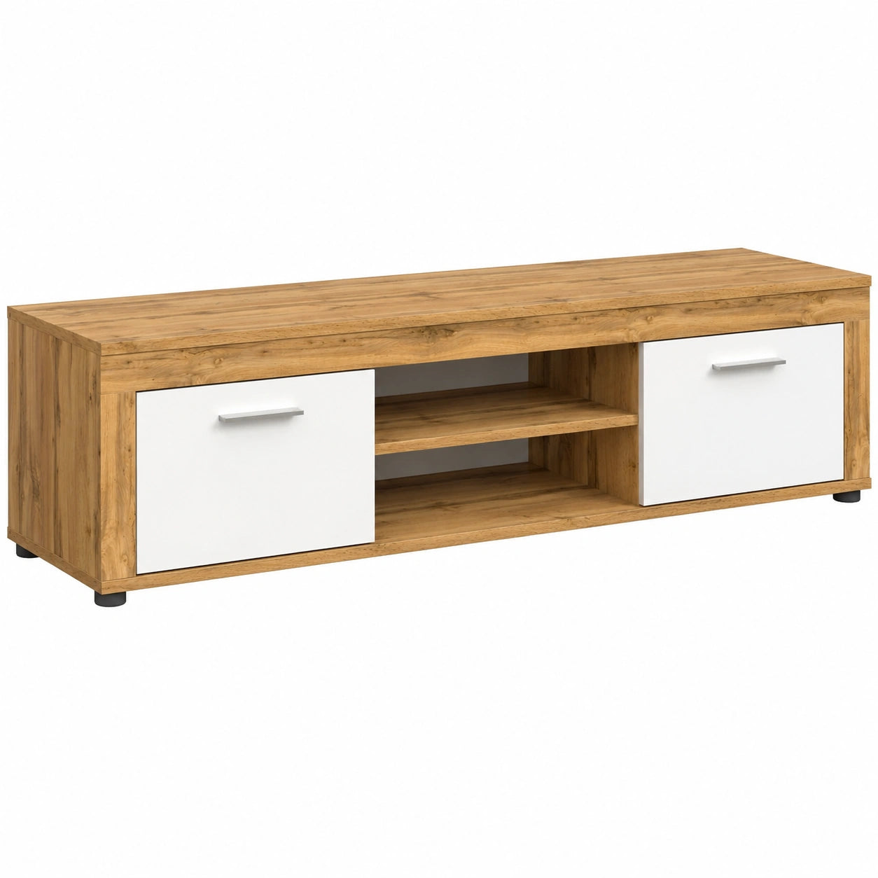 Lowboard – 160 × 37 × 40 cm, aus Eichenholz, für Wohnzimmer