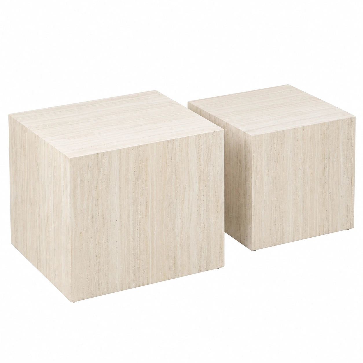 Couchtisch – 2er-Set, 58 cm, Beige, für Wohnzimmer