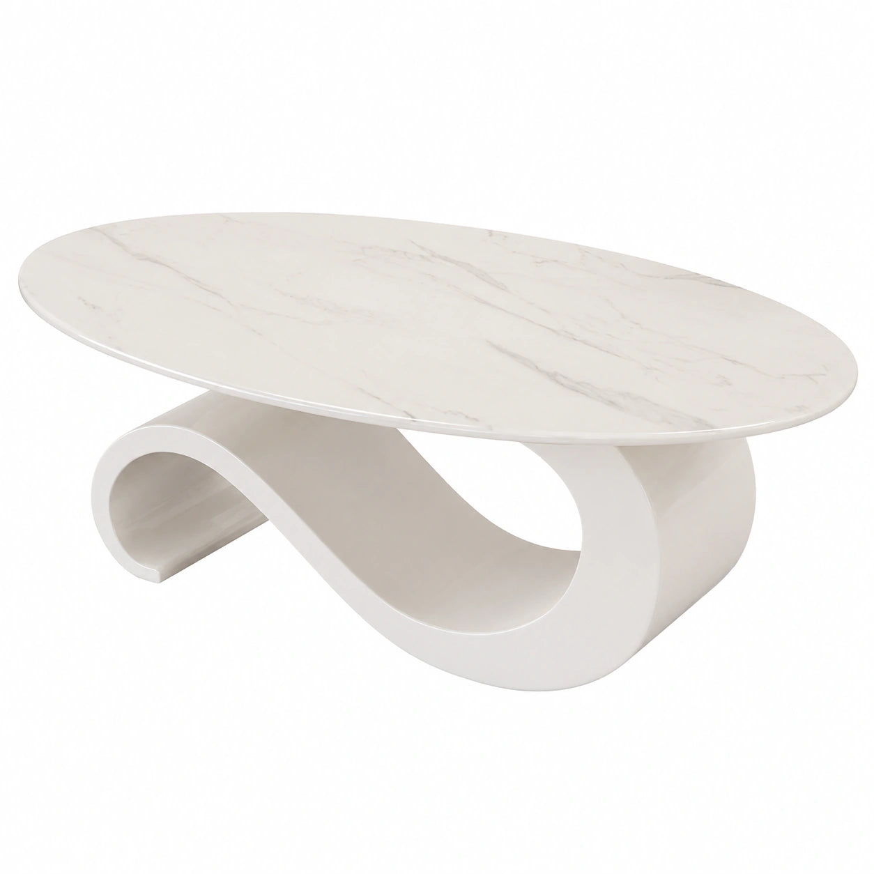 Beistelltisch – moderner Stil, ovale Form, für Wohnzimmer