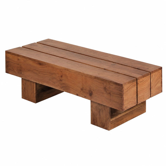 Couchtisch – 120 cm, moderner Stil, rechteckige Form, aus Massivholz, Braun