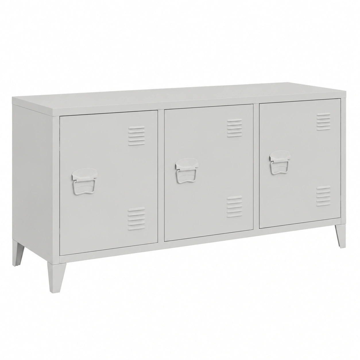 Schrank – 113 × 40 × 58 cm, mit mehreren Türen, aus Metall
