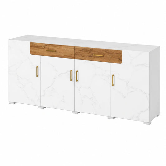 Küchenschrank – 208 × 39,5 × 80 cm, moderner Stil, mit Schubladen, mit mehreren Türen, für Esszimmer