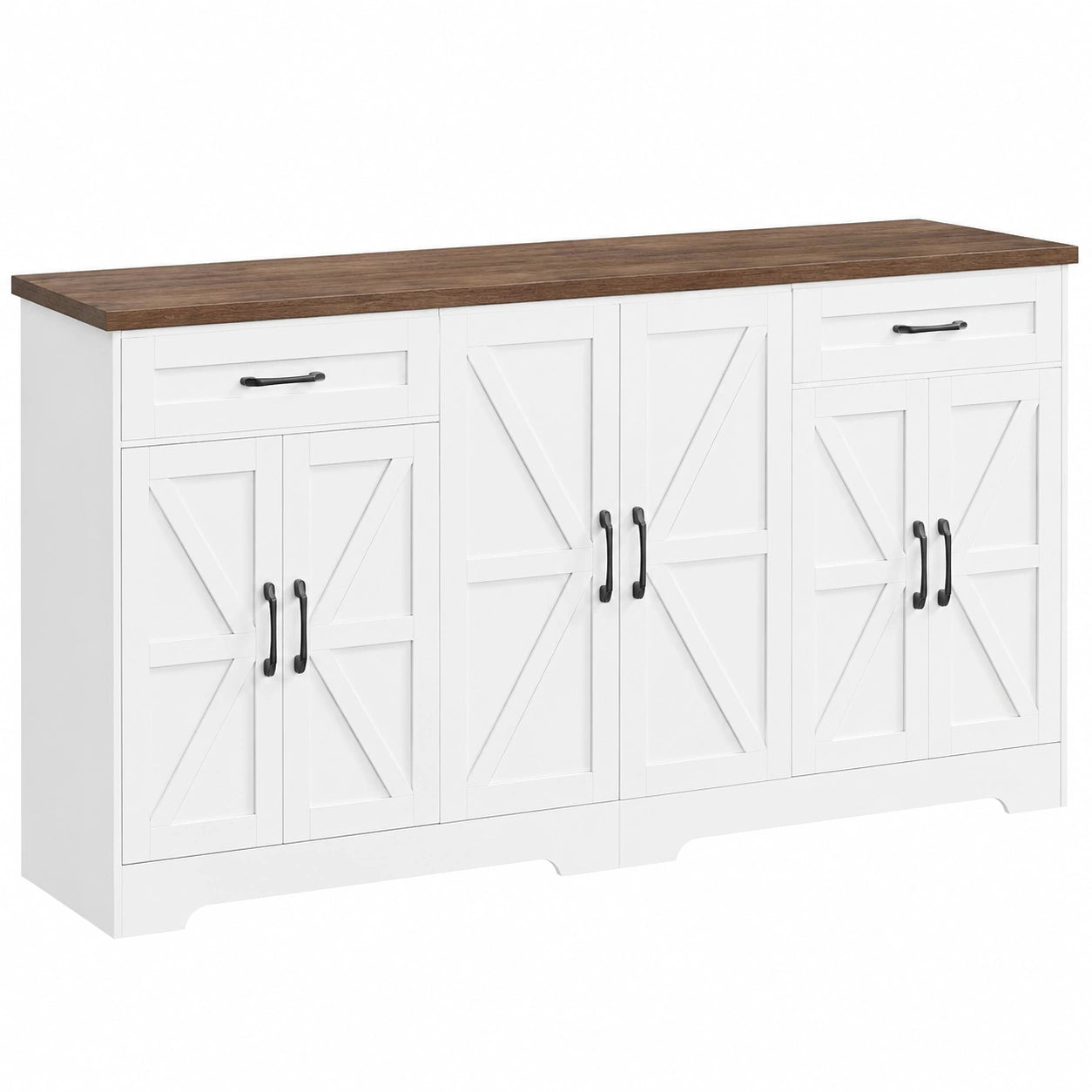 Sideboard – 180 × 87 × 34 cm, mit Schubladen, mit mehreren Türen, für Küche und Wohnzimmer