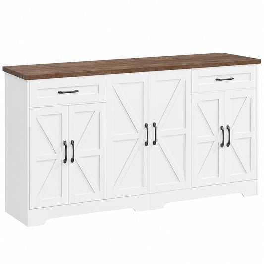 Sideboard – 180 × 87 × 34 cm, mit Schubladen, mit mehreren Türen, für Küche und Wohnzimmer