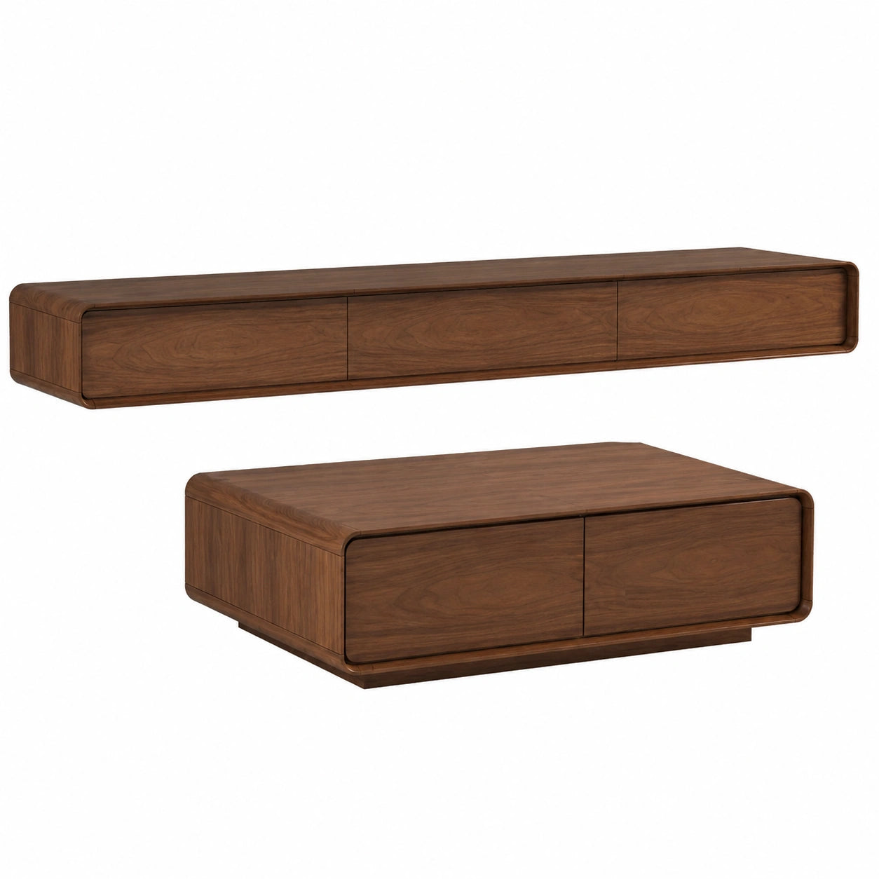 TV-Schrank – 160 cm, hängend, aus Massivholz, für Wohnzimmer und Schlafzimmer