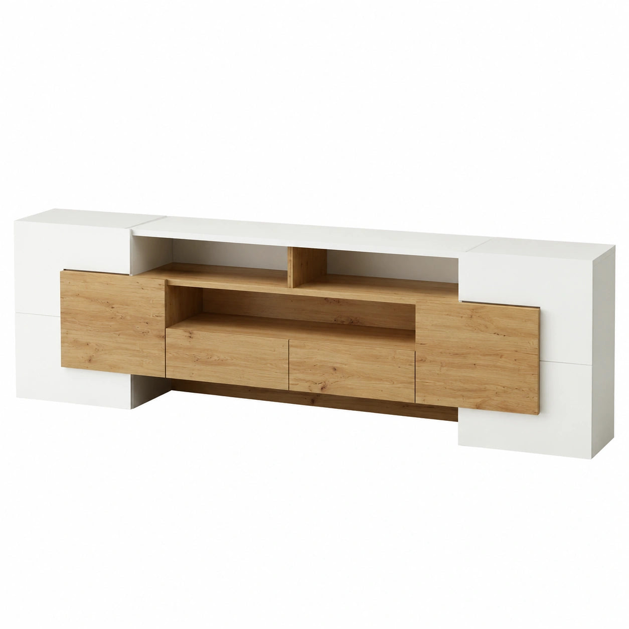 Kommode – 145 cm, mit LED-Beleuchtung, Marmoroptik
