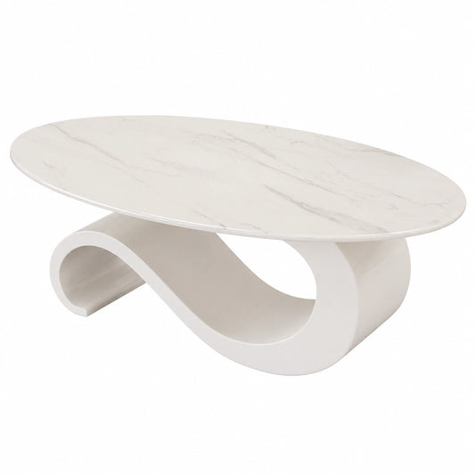 Beistelltisch – moderner Stil, ovale Form, für Wohnzimmer